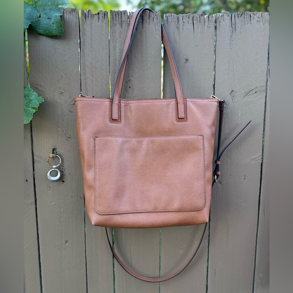 LC Lauren Conrad Presley Convertible Tote Bag, Saddle - Picture 2 of 7